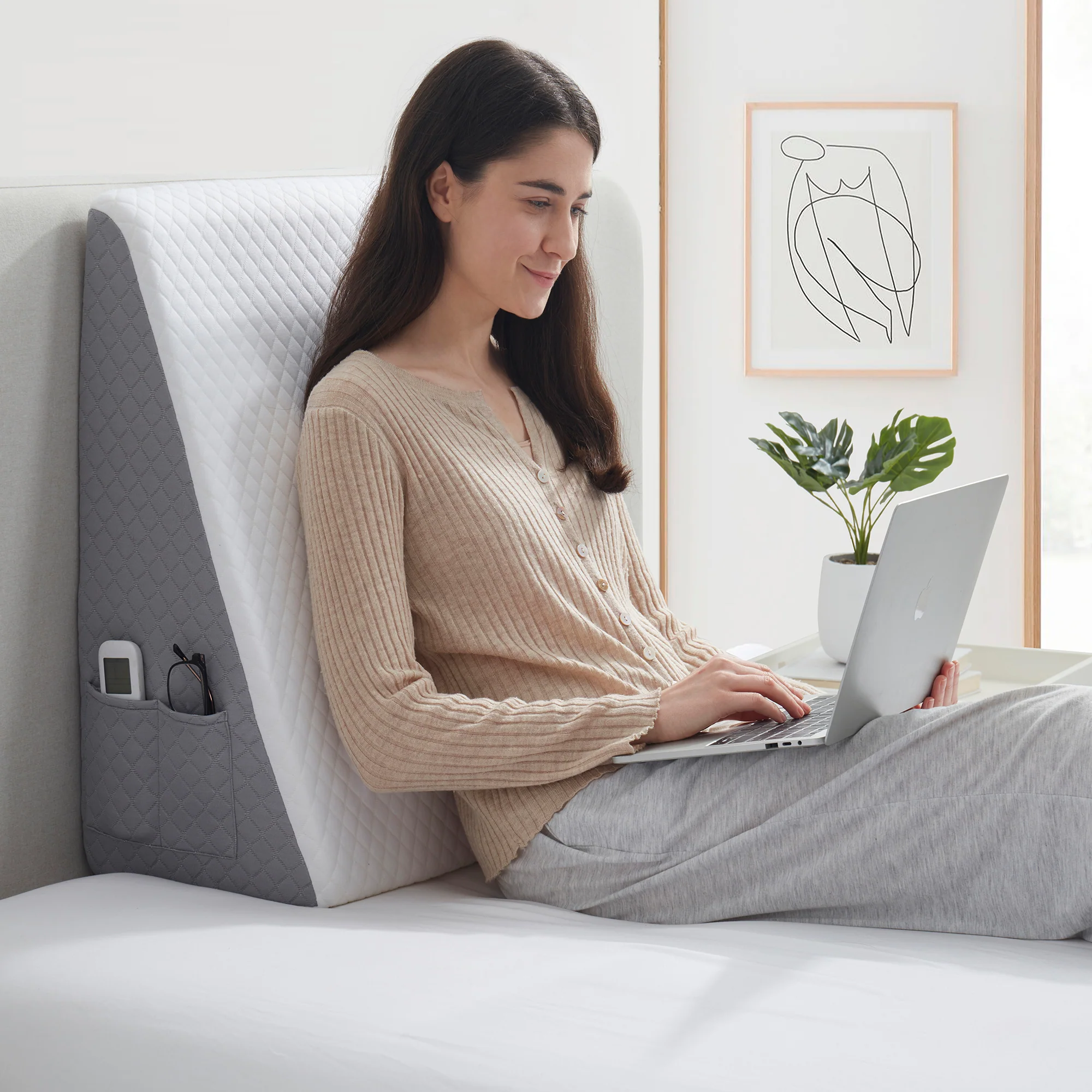 Memory Foam Wedge Pillow for Sleeping – Ergonomic Bed Support Cushion for Acid Reflux, Snoring & Back Pain Relief